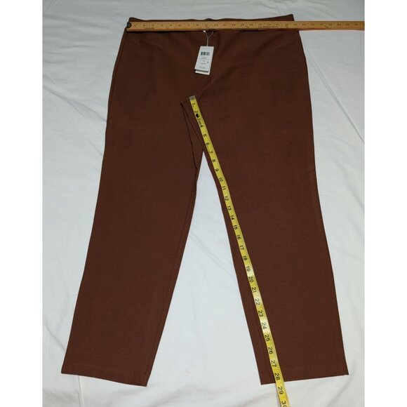 Eileen Fisher Womens 1X Nutmeg Slim Ankle Pants Stretch Crepe French Knit nwt - Picture 14 of 16